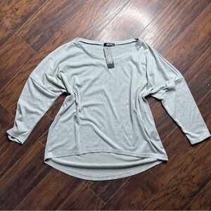 UGET Gray Blouson Stretch Fit Top